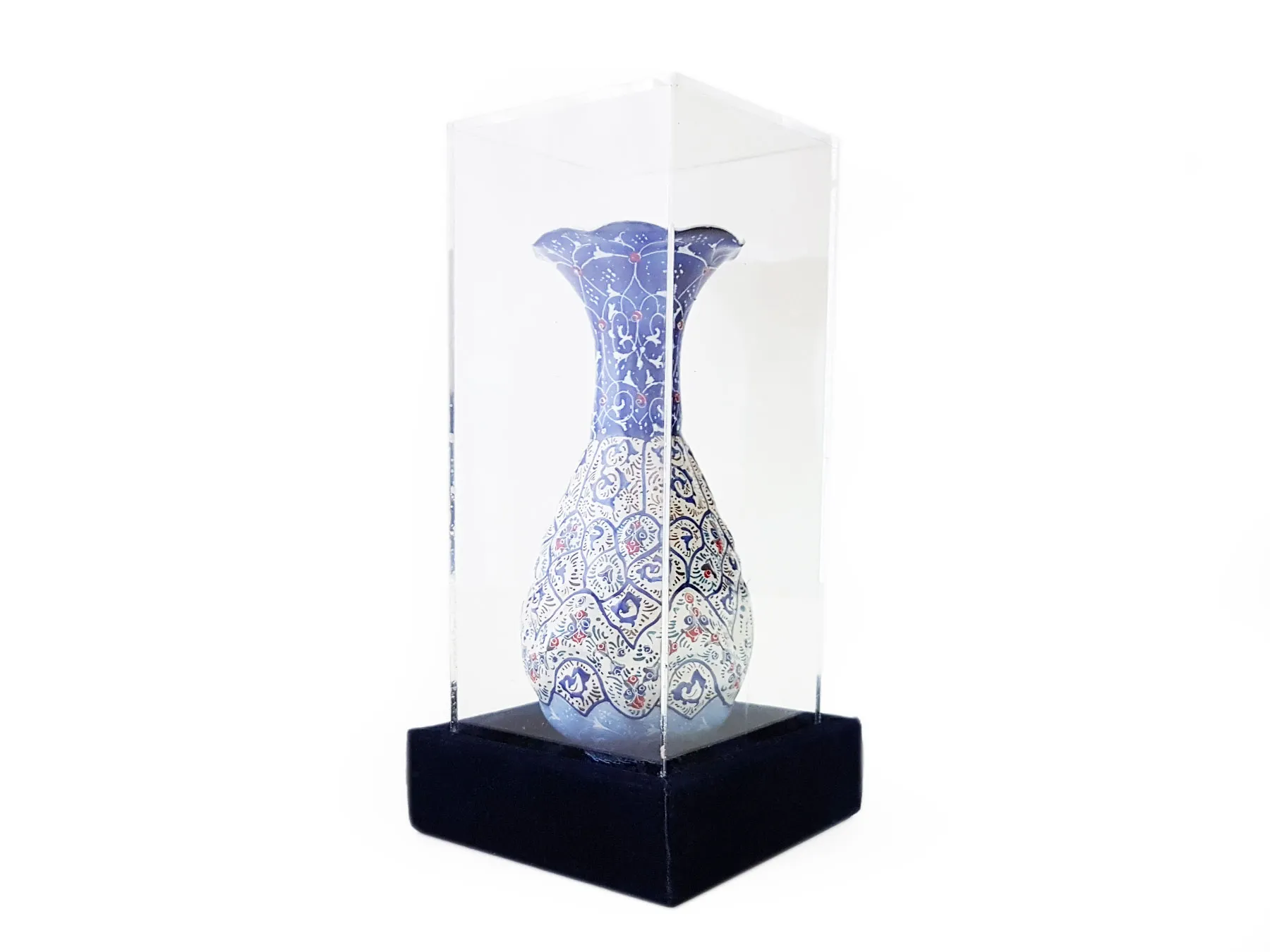 گلدان مسی میناکاری جعبه دار