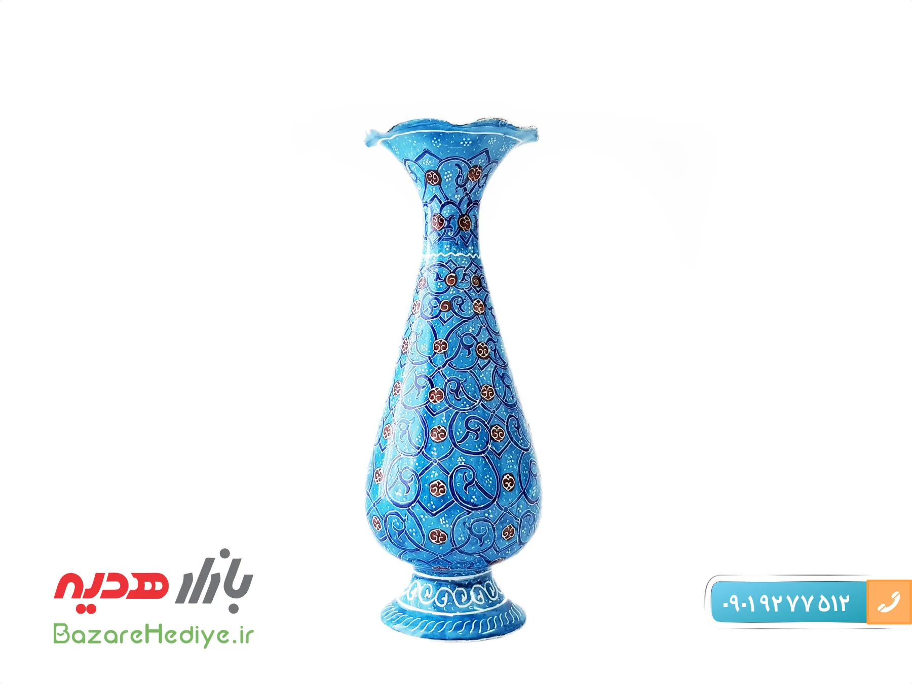 گلدان اسلیمی مینا کاری