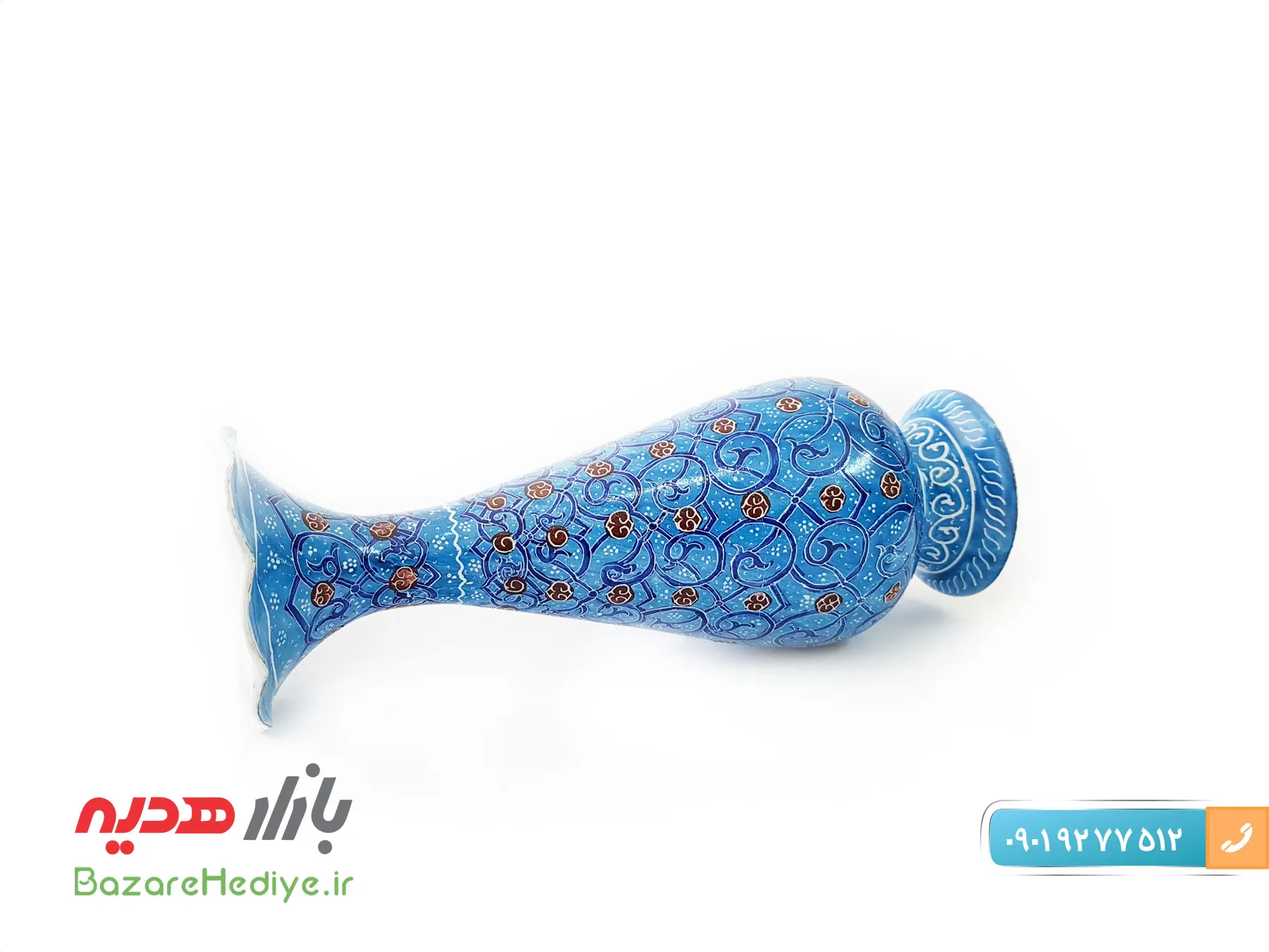 گلدان اسلیمی مینا کاری
