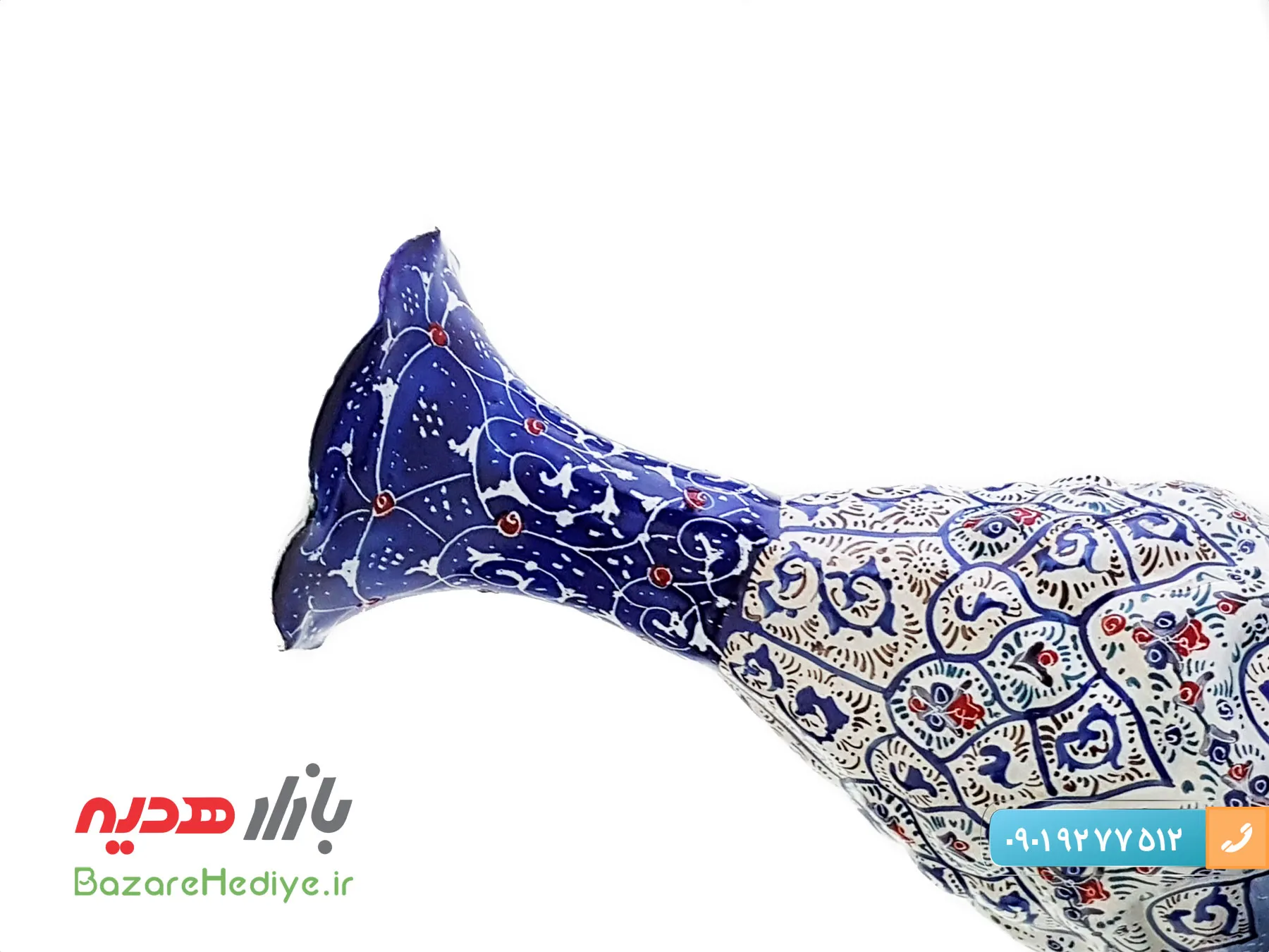 گلدان مسی میناکاری جعبه دار