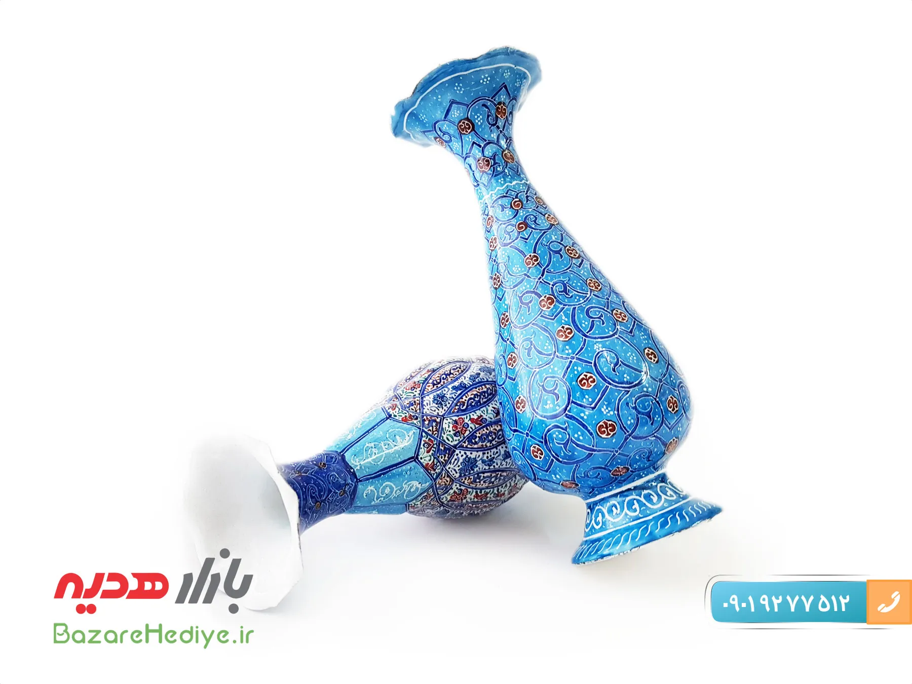 گلدان اسلیمی مینا کاری