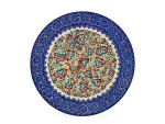 بشقاب گل و مرغ ۱۶سانتی میناکاری اثر استاد مرتضی اسماعیلی