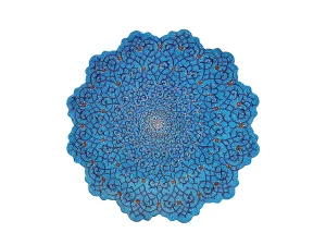 بشقاب اسلیمی میناکاری قطر ۲۵ سانتی اثر استاد اسماعیلی