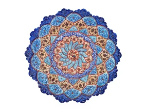 بشقاب میناکاری ۳۰ سانتی اثر استاد اصغر مداح الحسینی