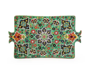 دیس سفالی میناکاری طرح انار