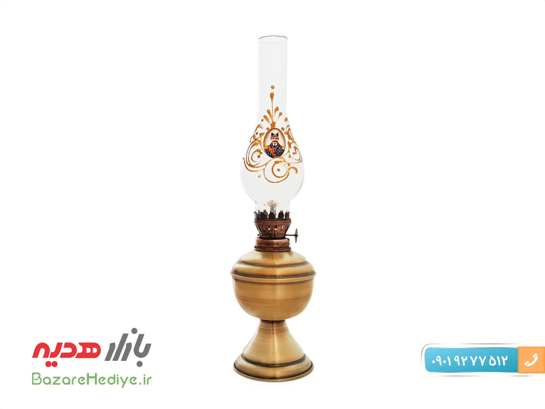 چراغ گردسوز برنجی طرح سنتی