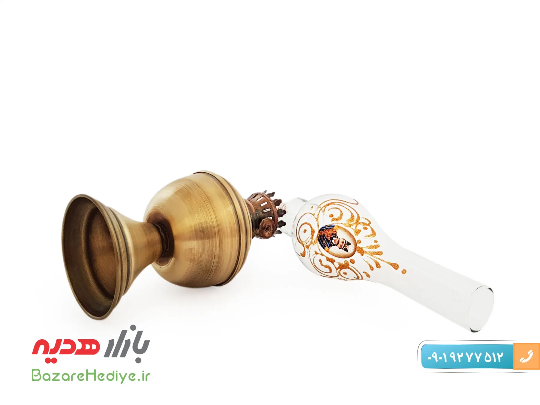 چراغ گردسوز برنجی طرح سنتی