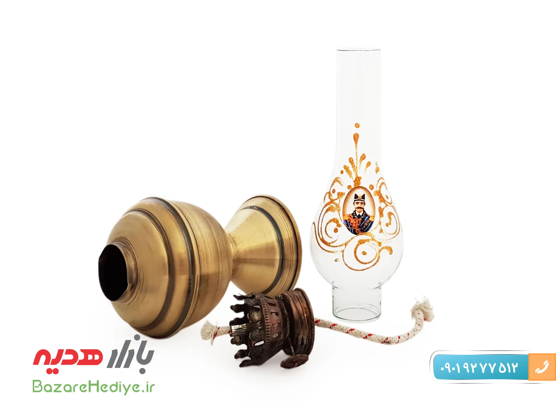 چراغ گردسوز برنجی طرح سنتی