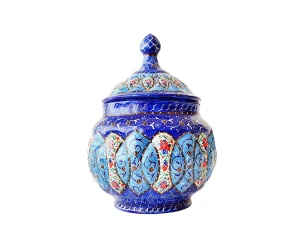 قندان میناکاری شده اصفهان ارتفاع ۱۳ سانتی متر