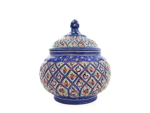 قندان مسی میناکاری استاد اسماعیلی سایز کوچک