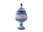 قندان مسی پایه دار میناکاری