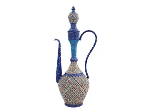 گلاب پاش میناکاری اسماعیلی ارتفاع ۳۵ سانتی متر