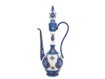 گلاب پاش مسی ميناکاری اسماعيلی طرح ترنج ارتفاع ۳۶ سانتی