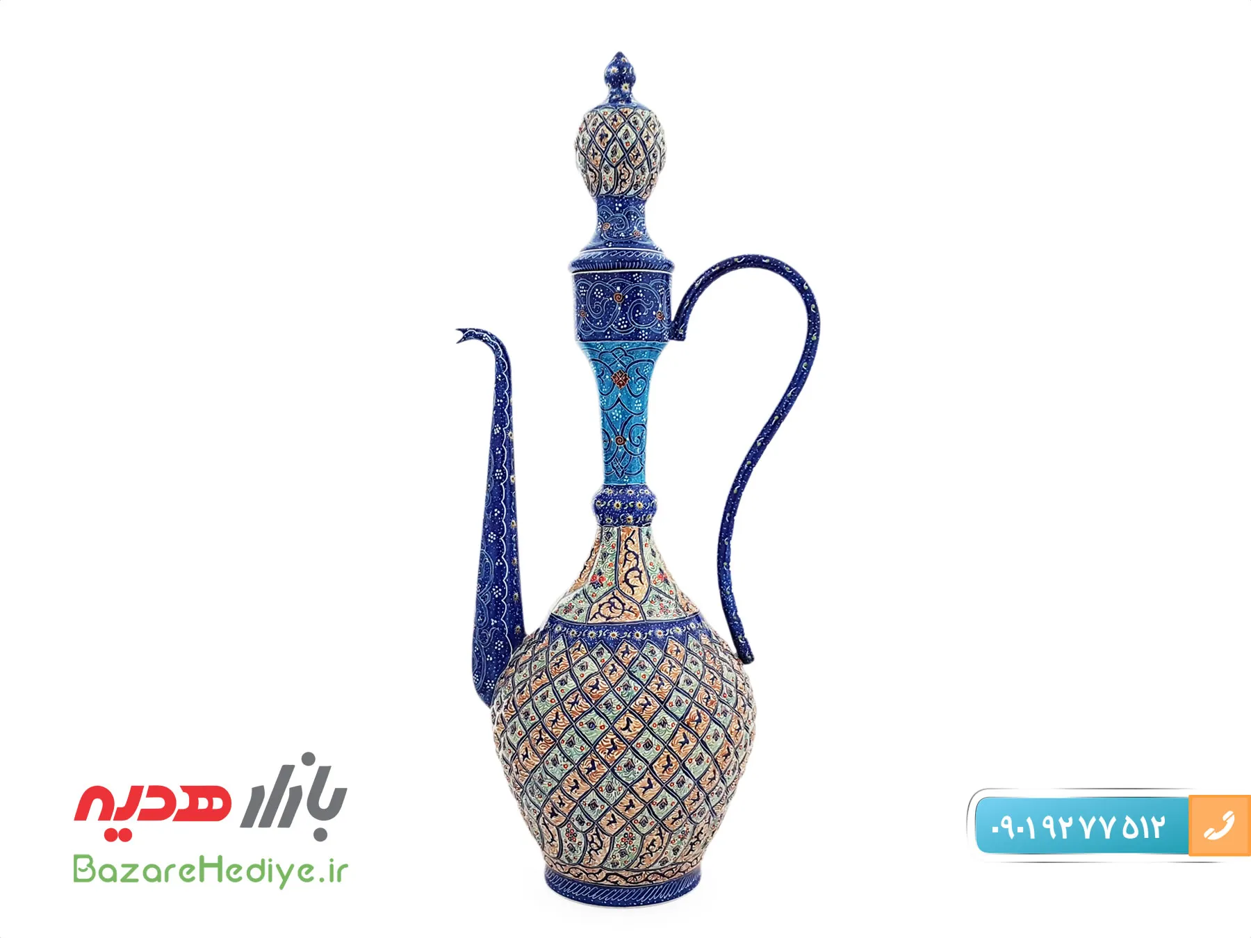 گلاب پاش میناکاری اسماعیلی ارتفاع ۳۵ سانتی متر