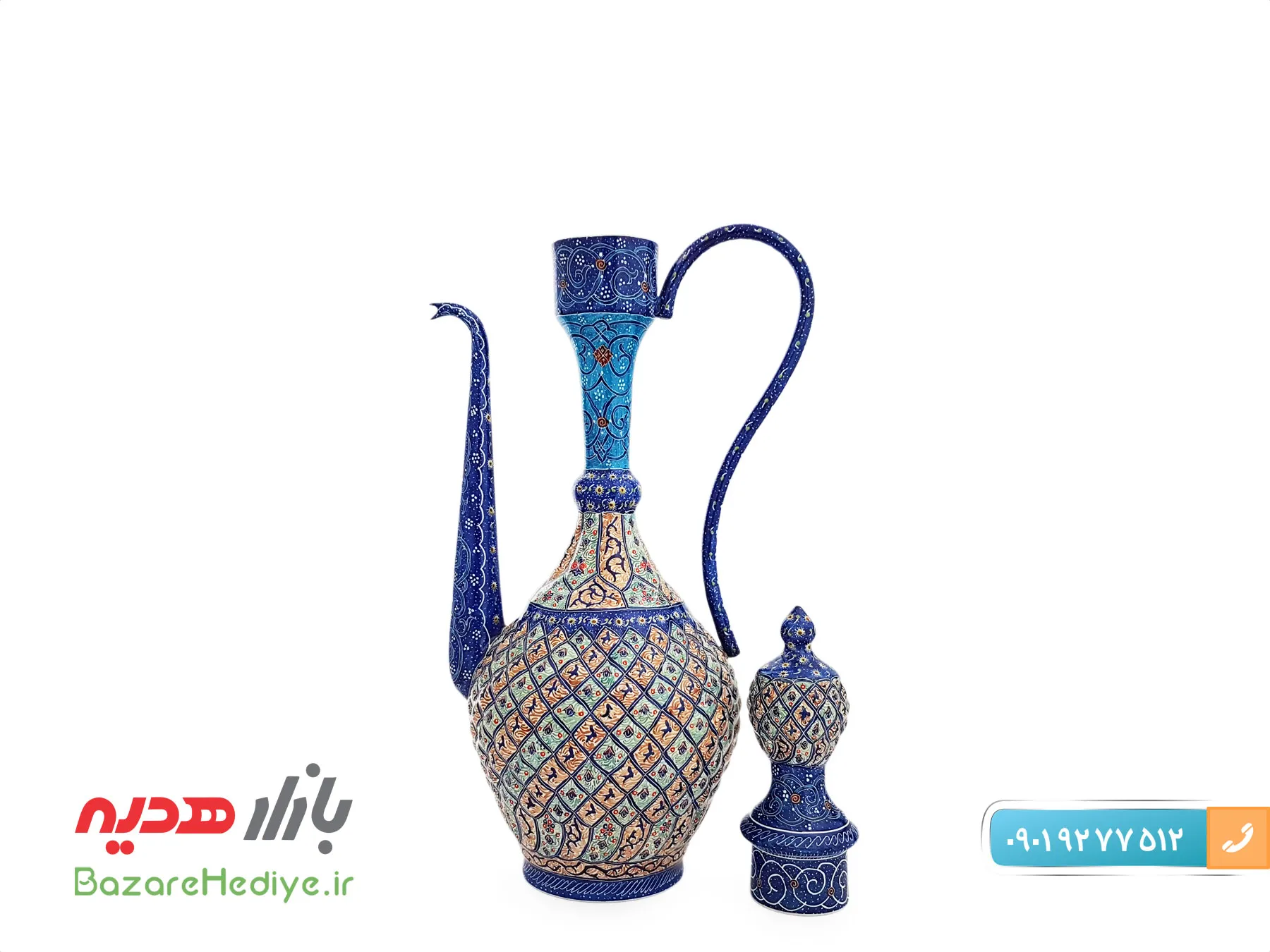 گلاب پاش میناکاری اسماعیلی ارتفاع ۳۵ سانتی متر