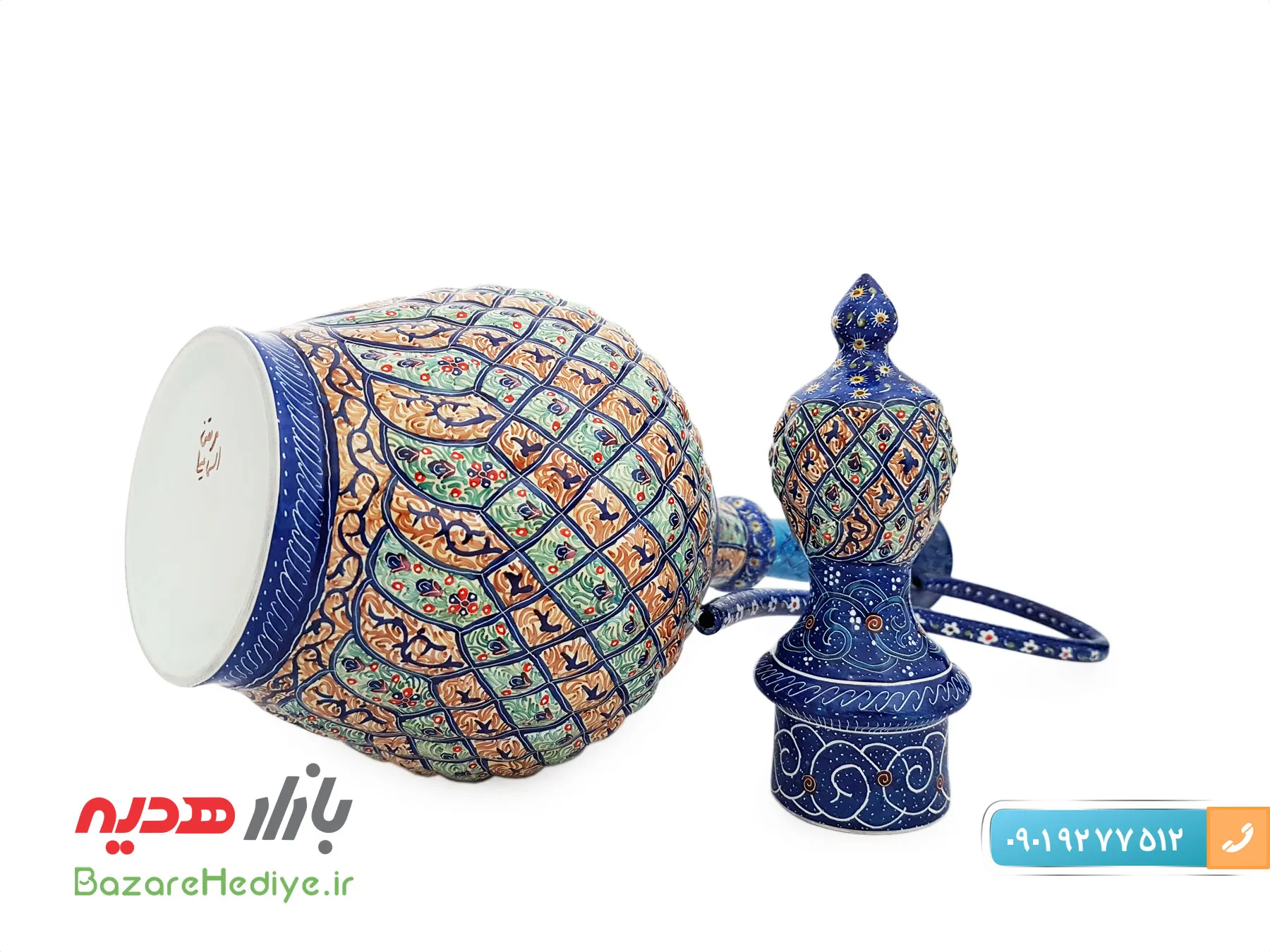 گلاب پاش میناکاری اسماعیلی ارتفاع ۳۵ سانتی متر