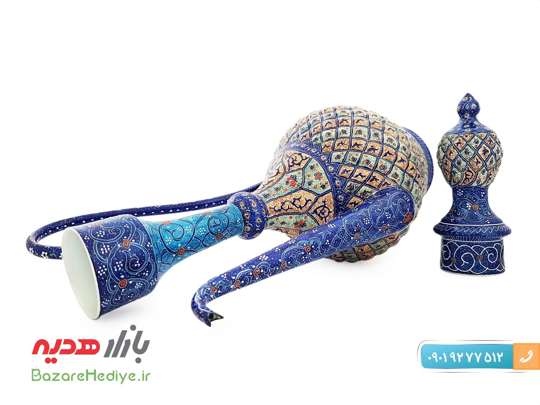 گلاب پاش میناکاری اسماعیلی ارتفاع ۳۵ سانتی متر