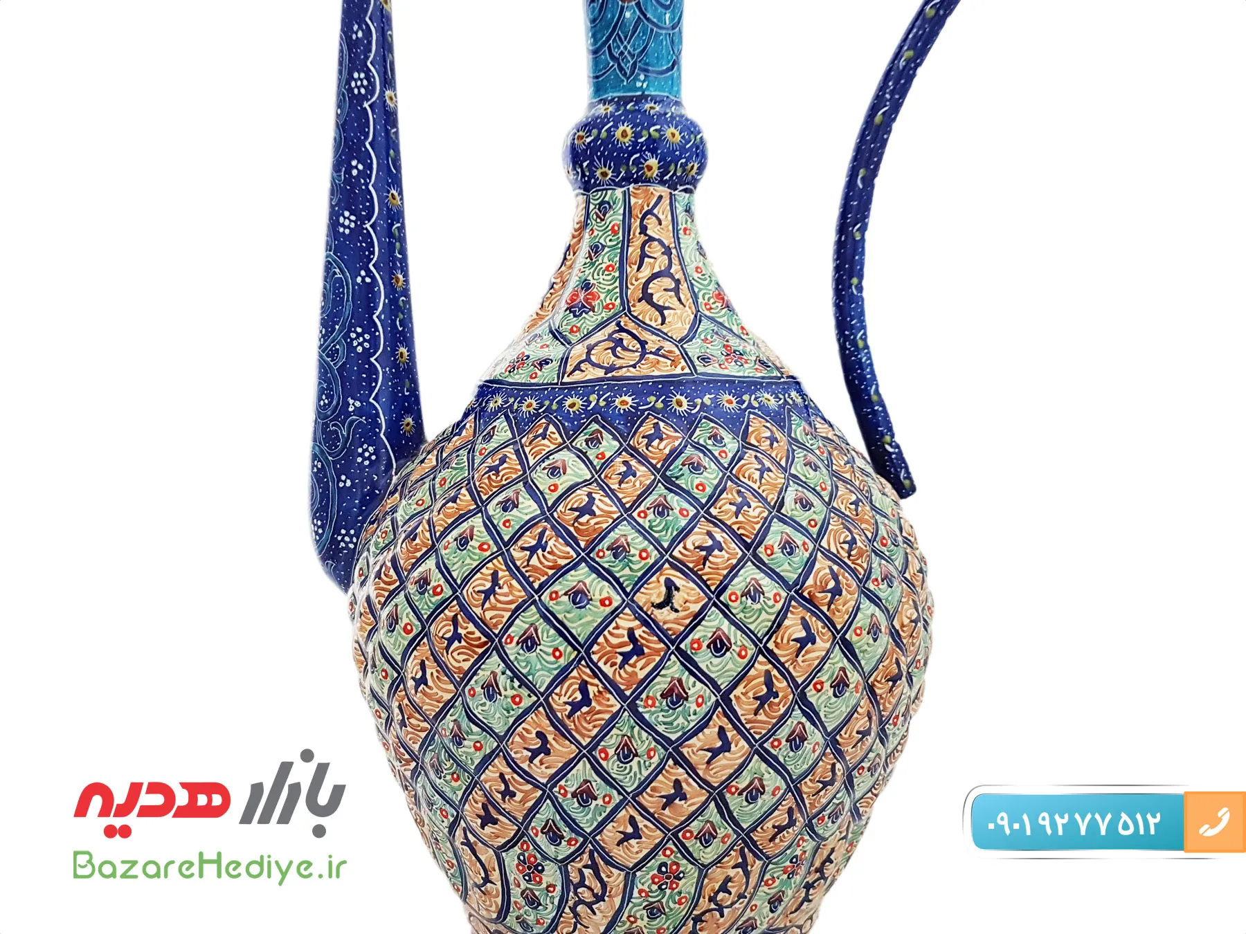 گلاب پاش میناکاری اسماعیلی ارتفاع ۳۵ سانتی متر