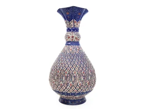 گلدان خمره ای ۳۰ سانتی میناکاری اثر استاد اسماعیلی