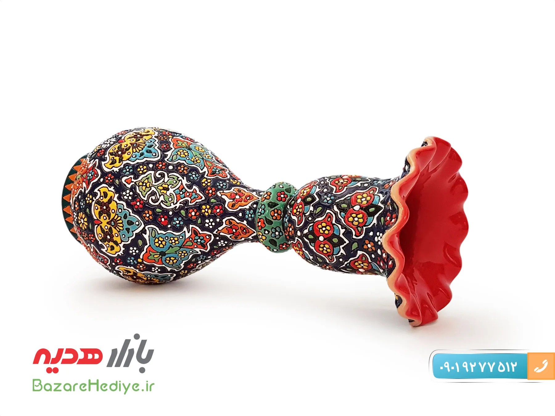 گلدان سفالی میناکاری مدل شاهی