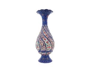 گلدان ۱۶ سانتی متری میناکاری شده اثر استاد اسماعیلی
