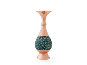 گلدان فیروزه کوبی اصفهان ارتفاع ۲۰ سانتی متر