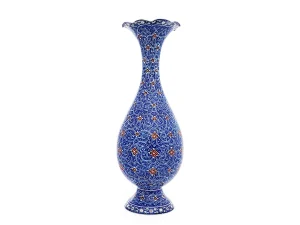 گلدان اسلیمی ۲۰ سانتی میناکاری استاد مرتضی اسماعیلی