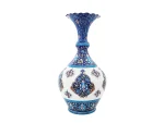 گلدان میناکاری شده مدل خمره ای اثر استاد مرتضی اسماعیلی