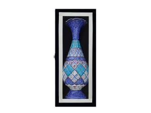 گلدان میناکاری ۲۵ سانتی باکس جعبه مخمل