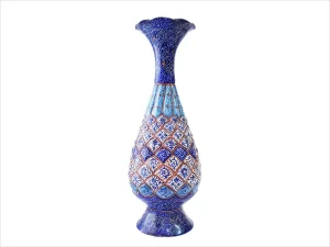 گلدان میناکاری شده ارتفاع ۲۵ سانتی متر