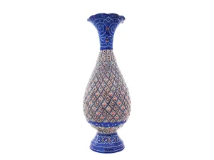 گلدان میناکاری مرتضی اسماعیلی صراحی ۲۵ سانتی