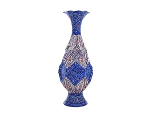 گلدان میناکاری بازار مینا طرح پارمیس ارتفاع ۲۵ سانتی متر