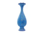 گلدان میناکاری اسلیمی ۲۵ سانتی متری اثر استاد اسماعیلی