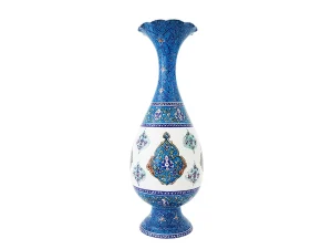 گلدان ترنج ۲۵ سانتی میناکاری استاد اسماعیلی