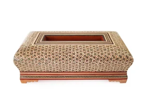 جای دستمال کاغذی خاتم کاری اعلا