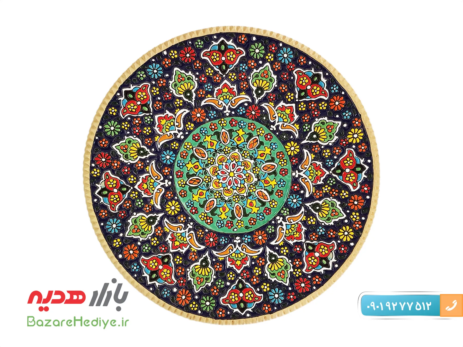 کاسه و بشقاب سفالی میناکاری