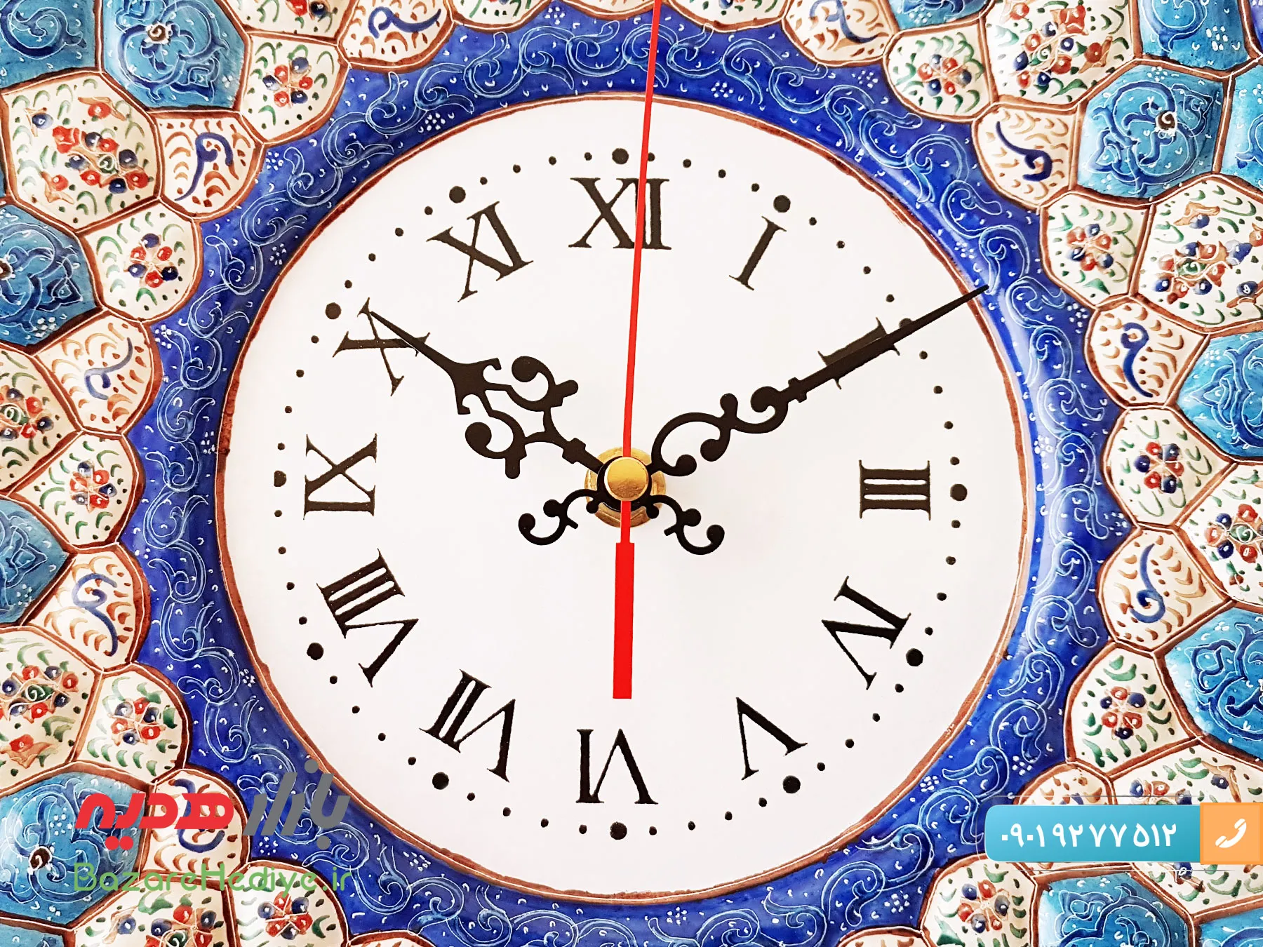 ساعت دیواری میناکاری شده اصفهان