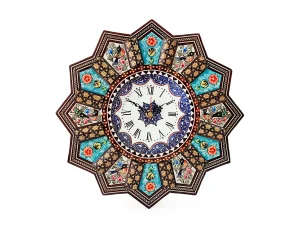 ساعت دیواری میناکاری و خاتم کاری اصفهان