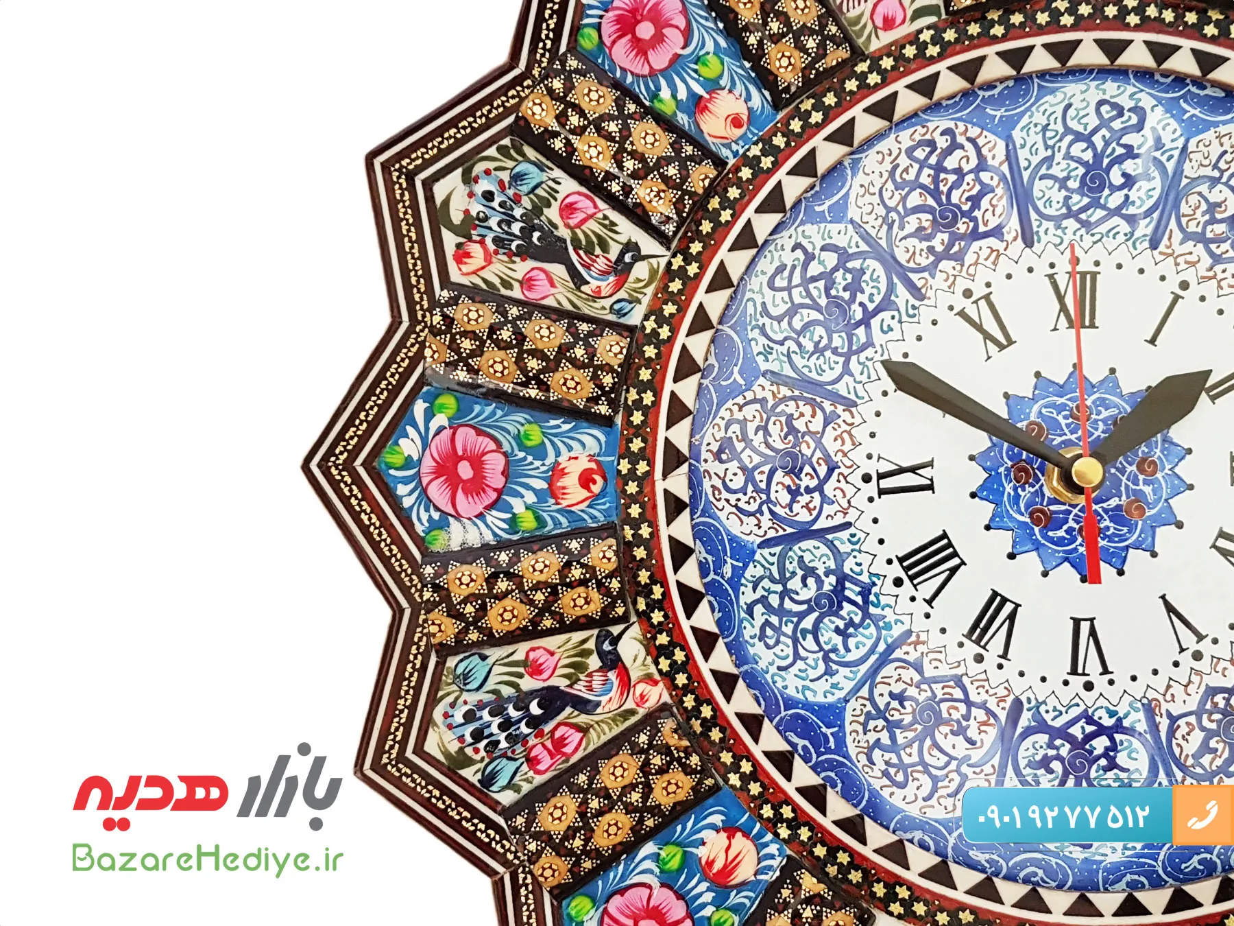 ساعت دیواری خورشیدی خاتم کاری اصفهان