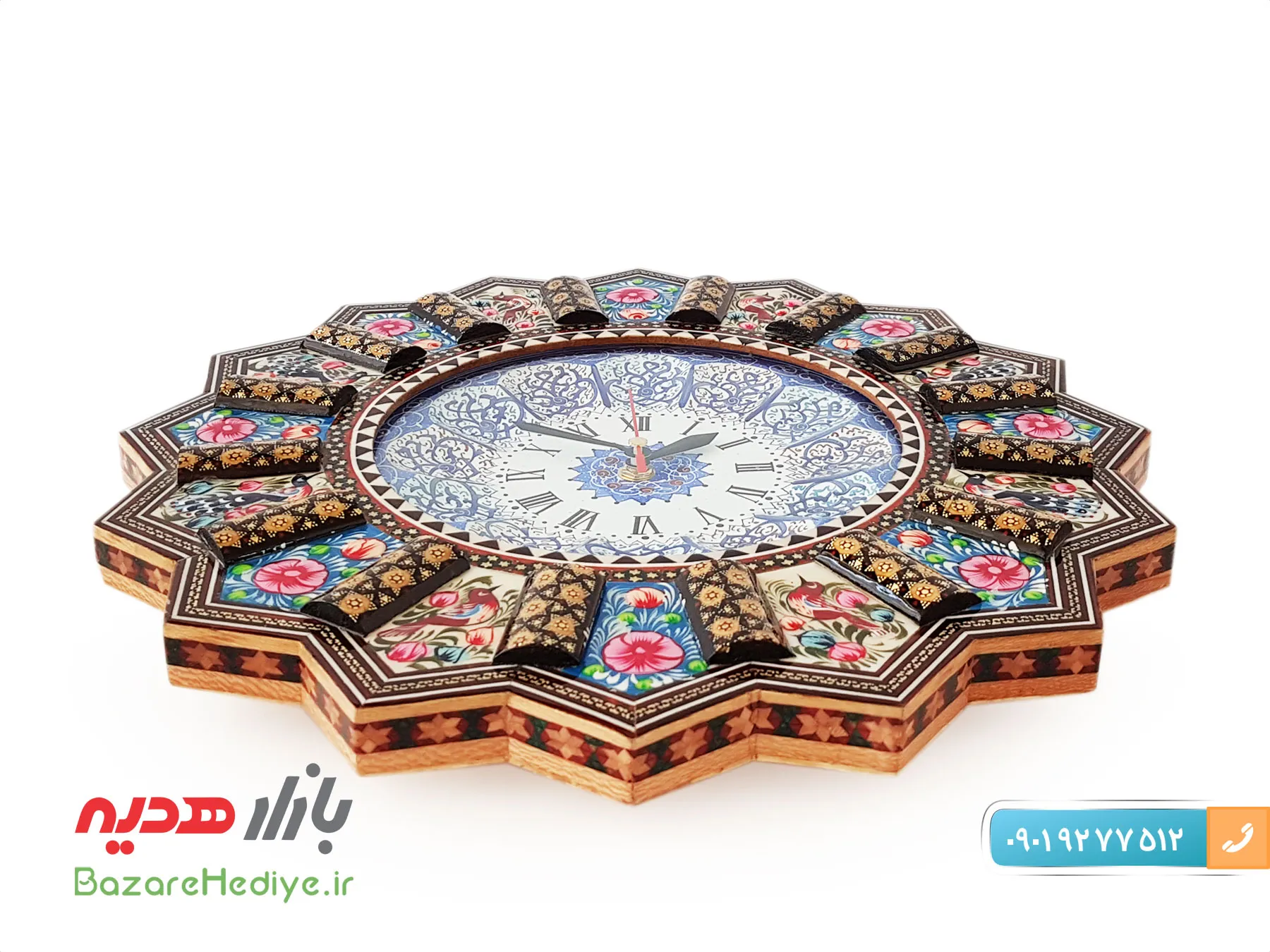 ساعت دیواری خورشیدی خاتم کاری اصفهان