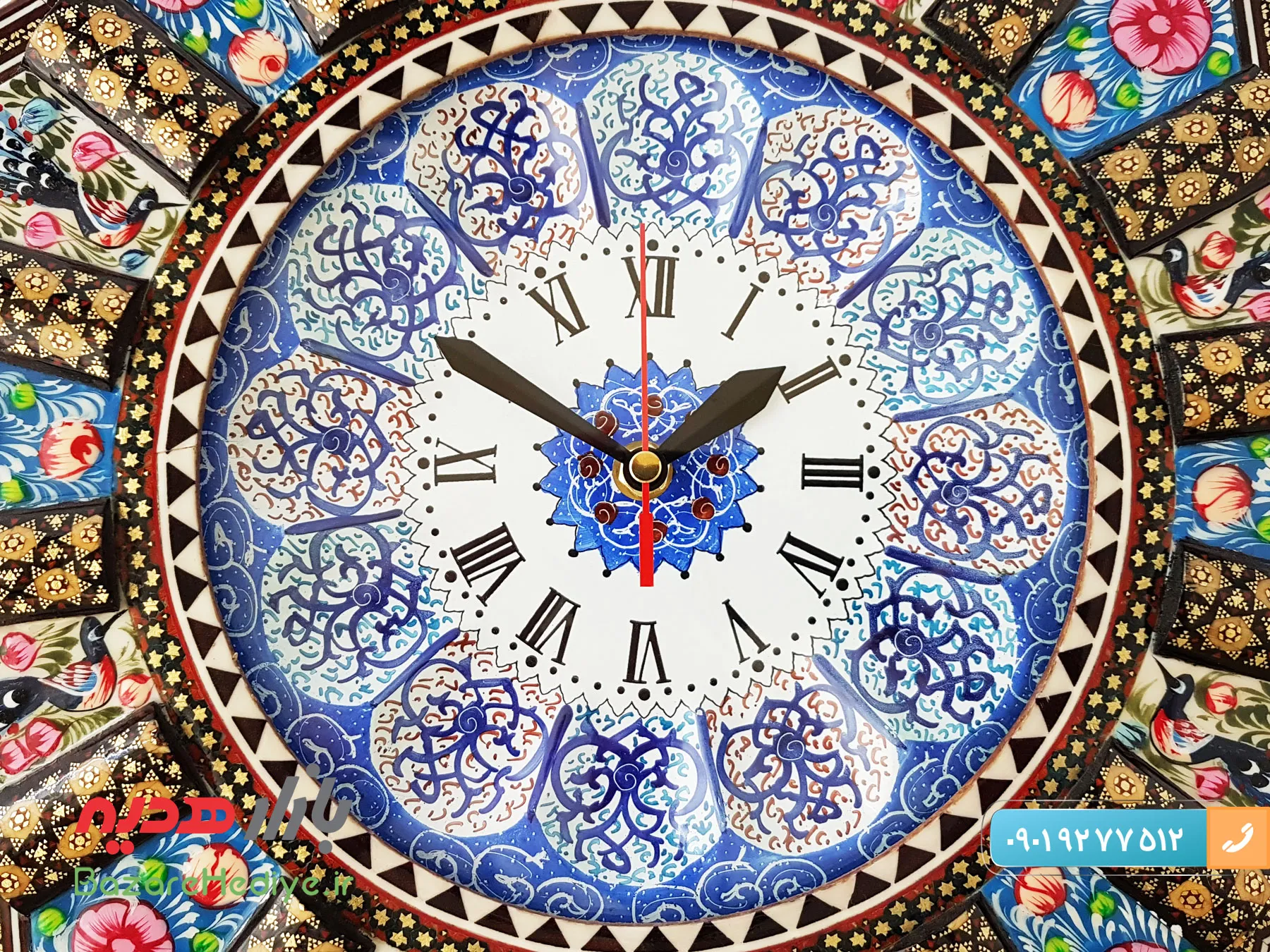 ساعت دیواری خورشیدی خاتم کاری اصفهان