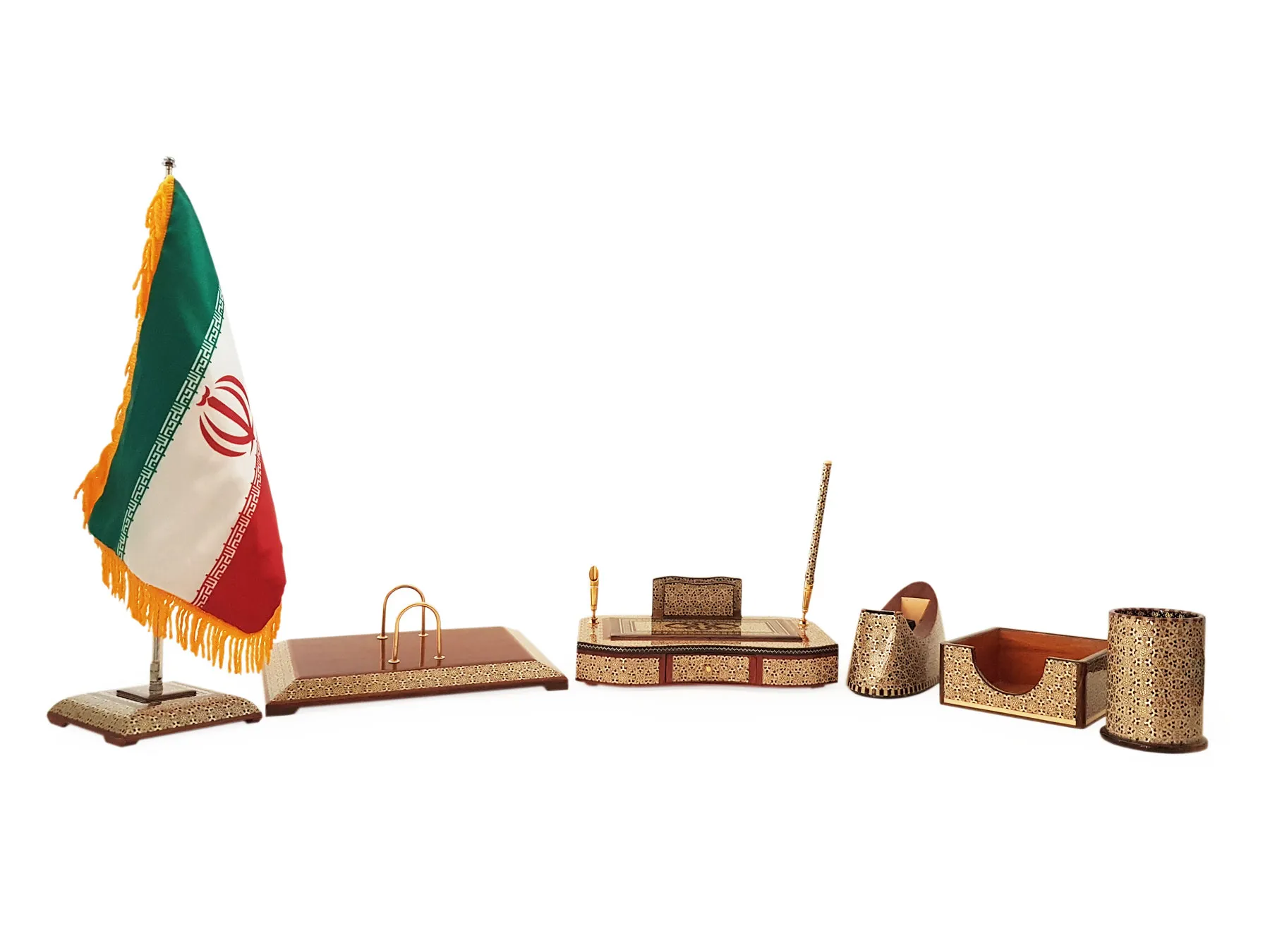 ست ۷ تکه میز اداری خاتم کاری اصفهان