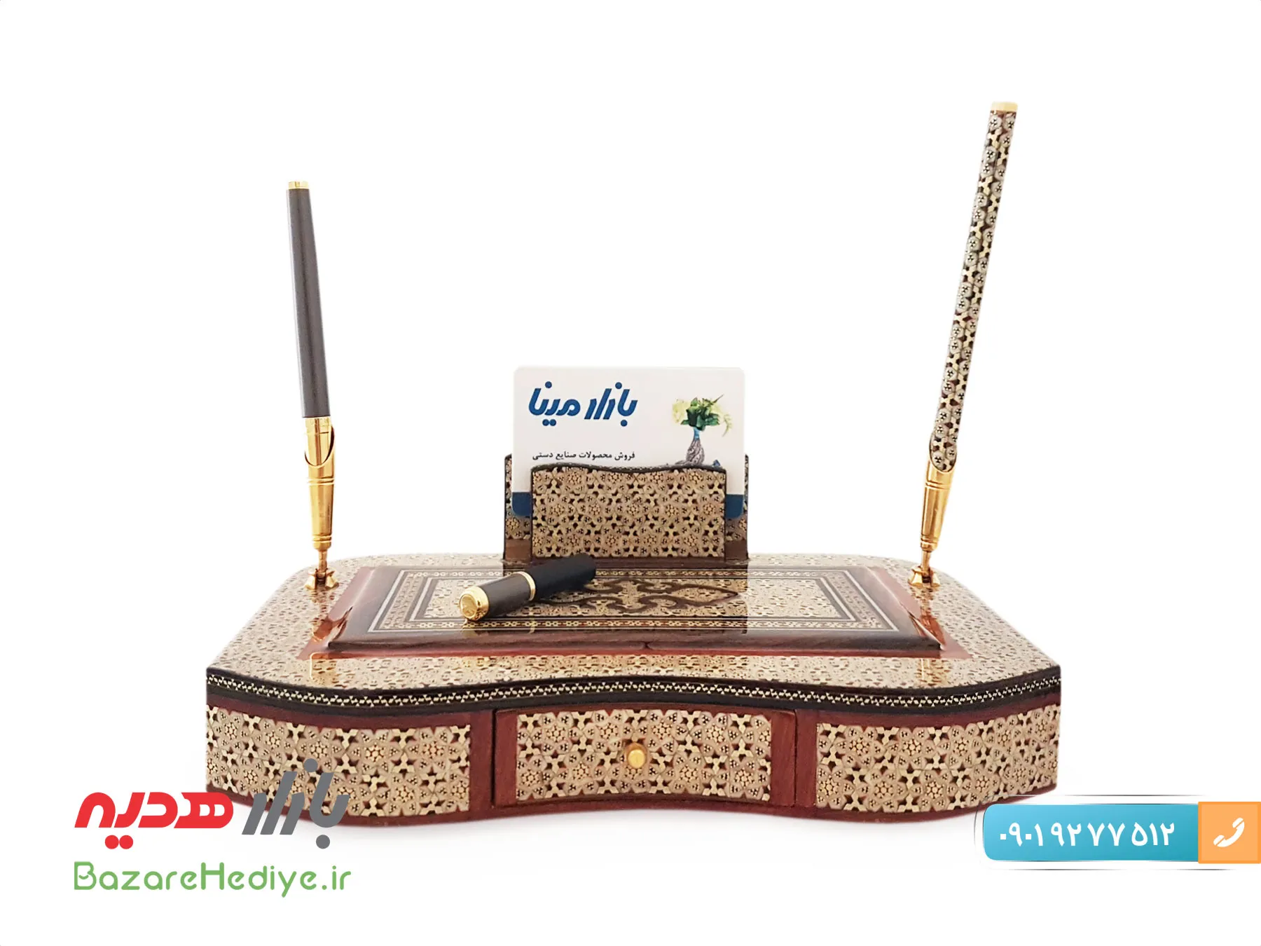 ست ۷ تکه میز اداری خاتم کاری اصفهان