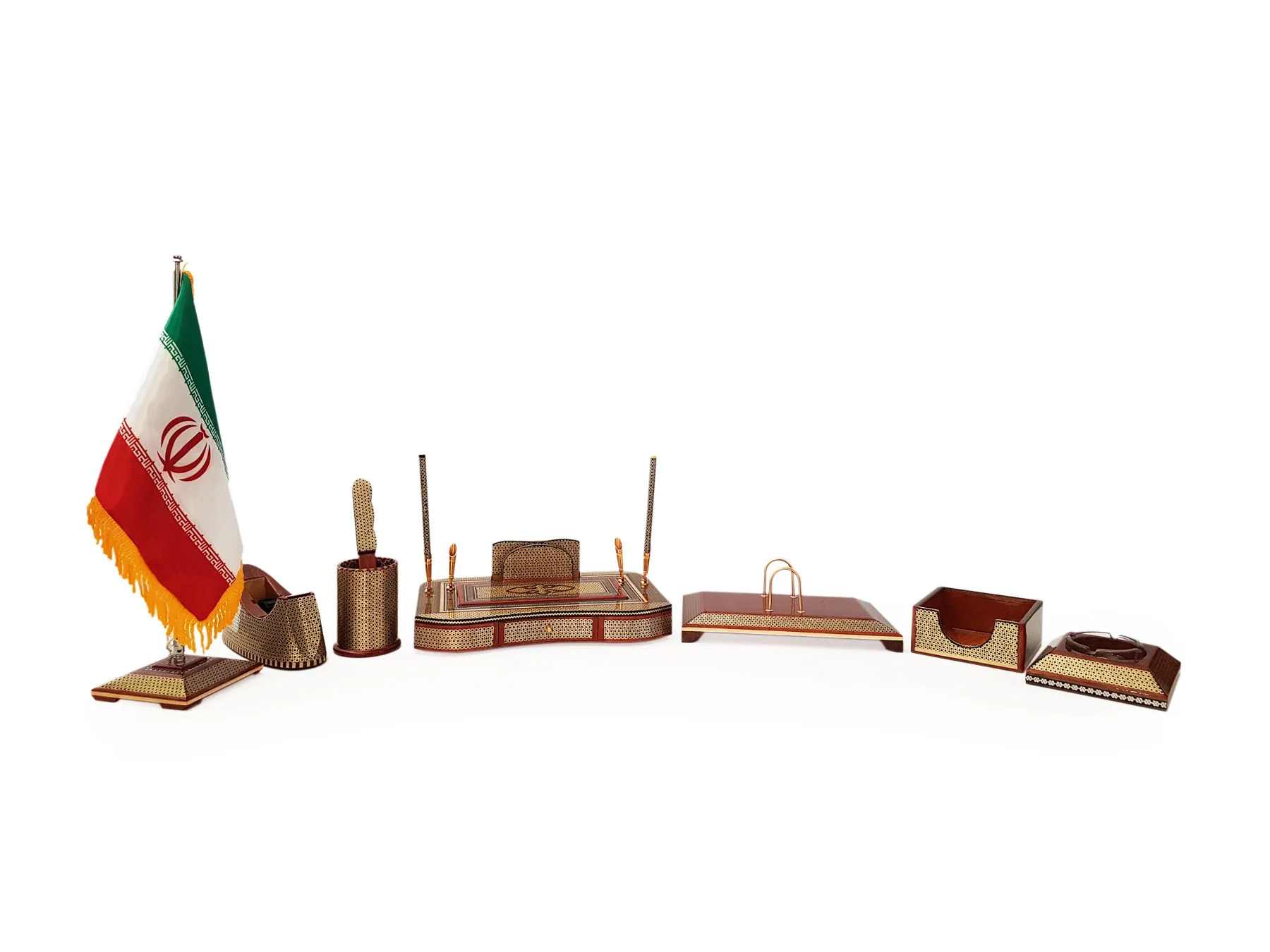 ست نفیس رومیزی اداری خاتم کاری شده