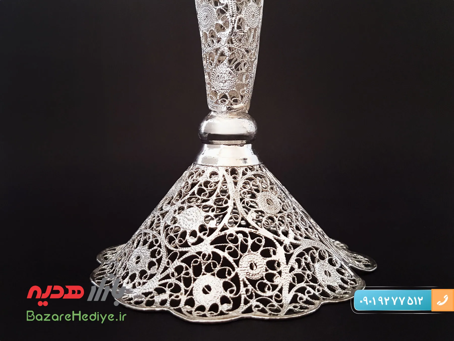 شمعدان مليله كارِی اصفهان ارتفاع ۳۰ سانتی متر