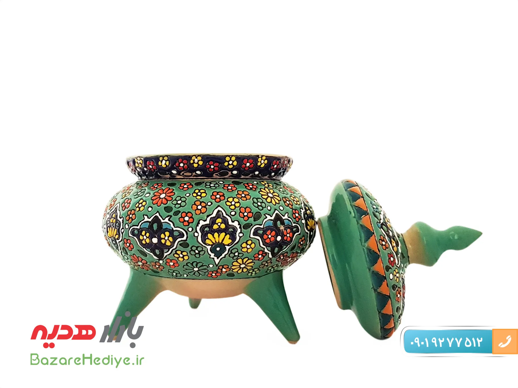 شکلات خوری میناکاری روی سفال