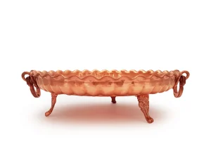 سینی مسی پایه دار