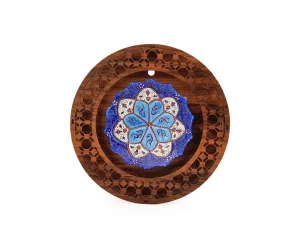 قاب میناکاری گرد و مشبک قطر ۱۲ سانتی