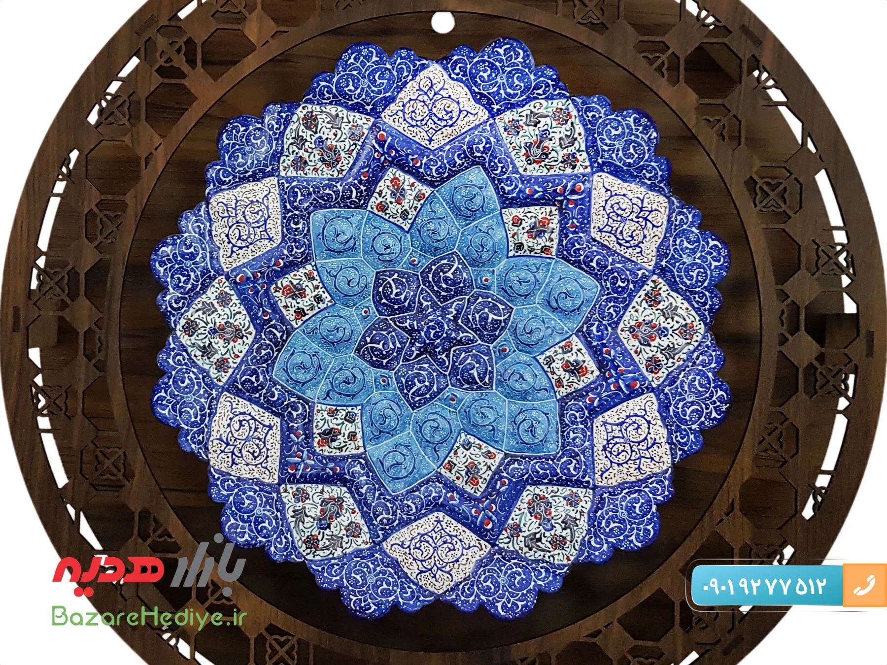 تابلو گرد مینا کاری شده اصفهان قطر ۲۵ سانتی