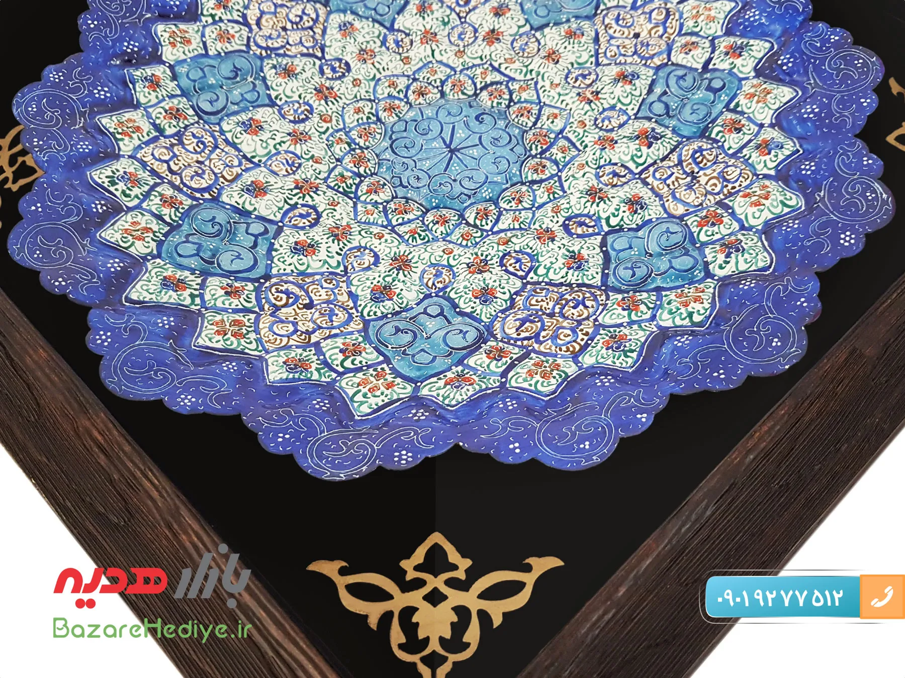 قاب میناکاری شده بشقاب قطر ۳۰ سانتی متر